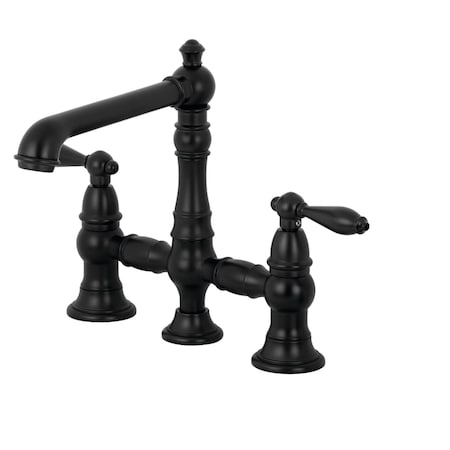 Kingston Brass KS7270ALBS Kitchen Faucet W/ Side Sprayer, Matte Black KS7270ALBS